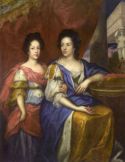 Portrait of Maria Kazimiera with her daughter Teresa Kunegunda.